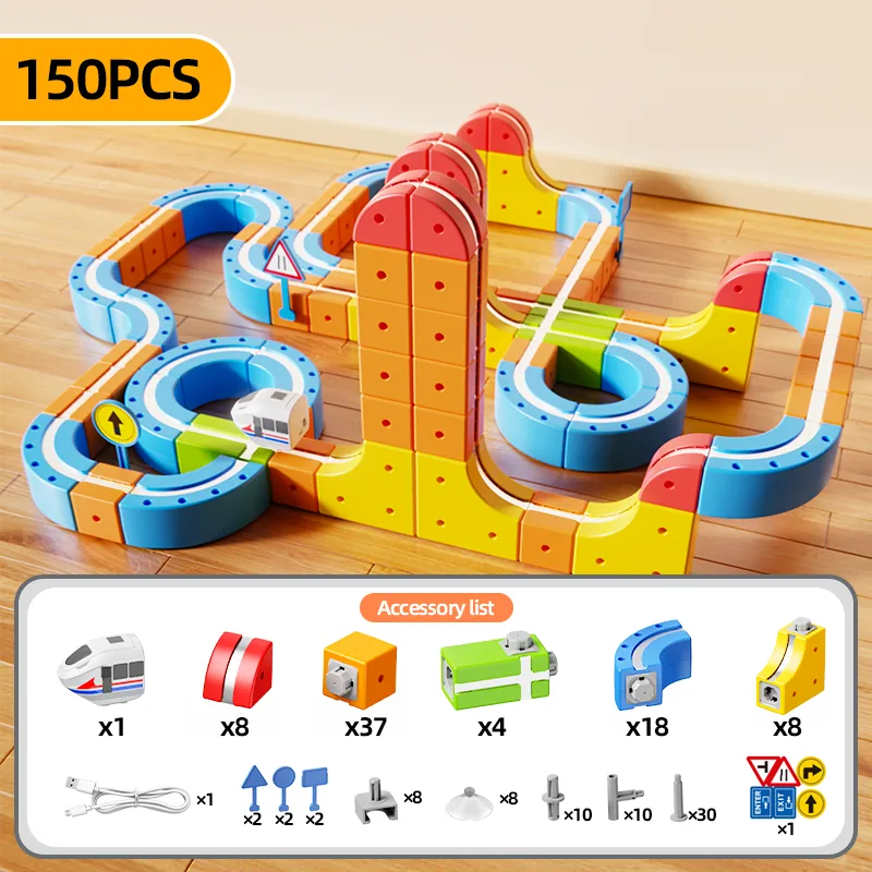 Multi-functional Magnetic Track Car / 150 PCS view 5