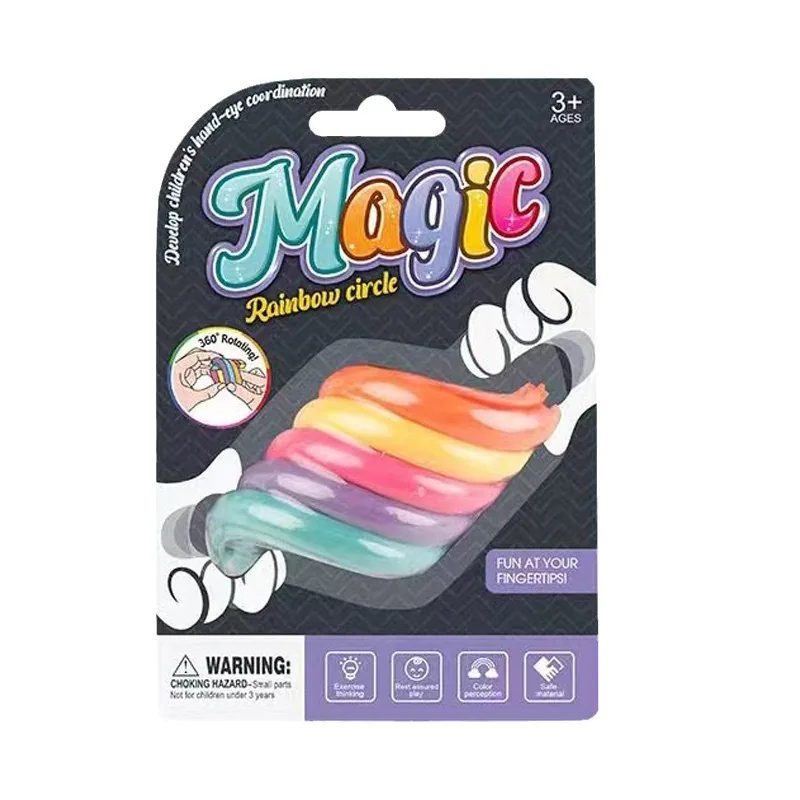 Rainbow Spinning Ring Stress-Relief Toy(24PCS/BOX) view 2