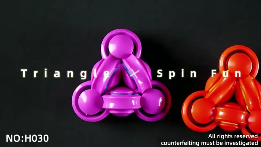 Triangle Flip Stress-Relief Finger Spinner: Educational and Stress-Relieving Spinning Toy for Kids video